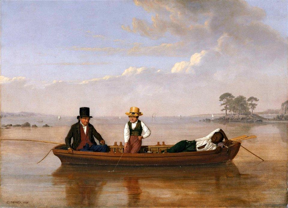 James Goodwyn Clonney - Fishing Party on Long Island Sound off New Rochelle