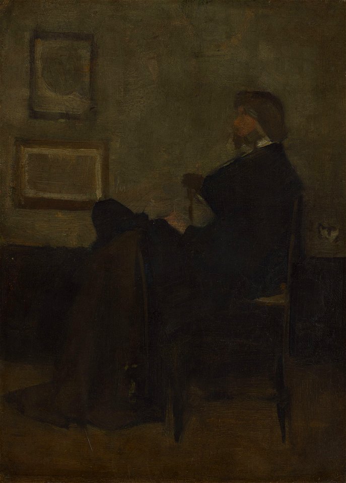 James McNeill Whistler - Study for Arrangement in Grey and Black, No. 2, Thomas Carlyle - 1956.763 - Art Institute of Chicago