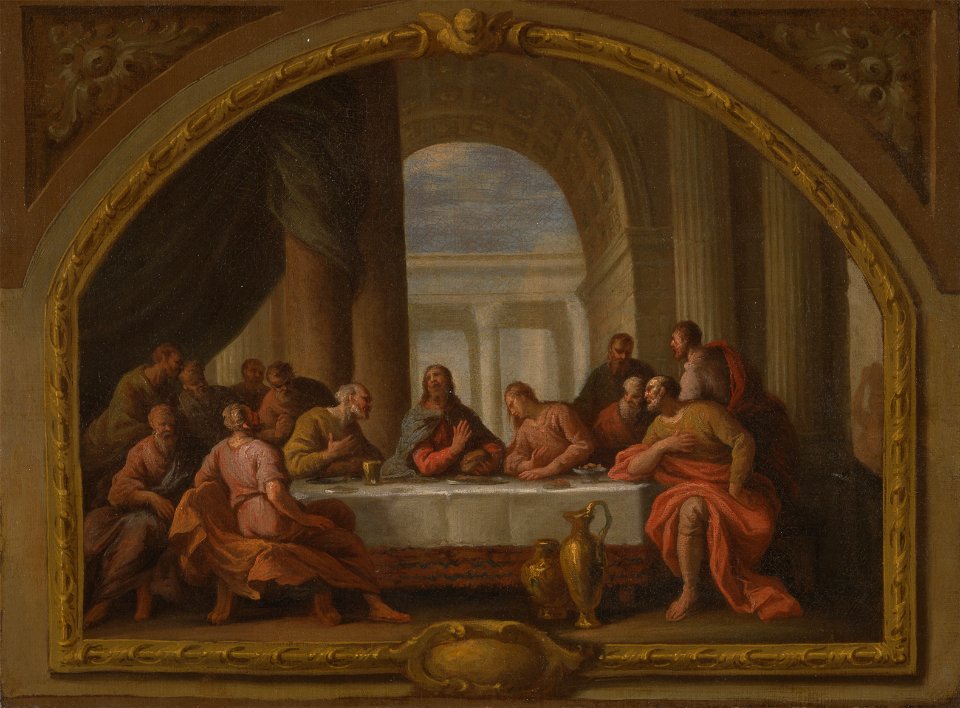 James Thornhill - Sketch for 'The Last Supper,' St. Mary's, Weymouth - Google Art Project