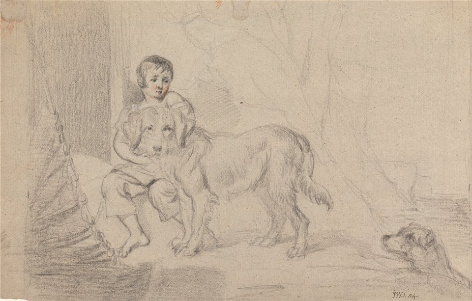 James Ward - A Young Boy with Dogs - Google Art Project