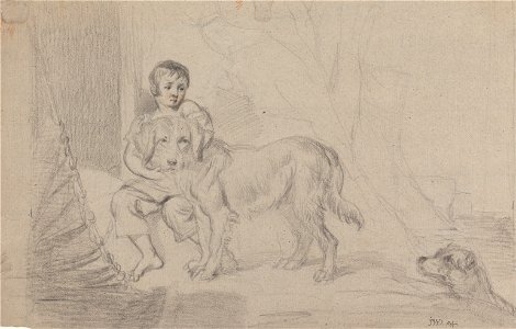 James Ward - A Young Boy with Dogs - Google Art Project