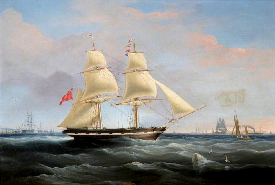 James Miller Huggins (c.1807-1870) - Seascape with the 'Mary Dare' - 1413435 - National Trust