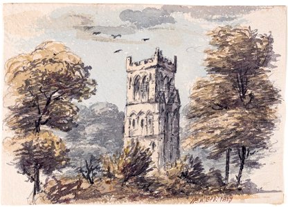 James Prinsep - A Church Tower