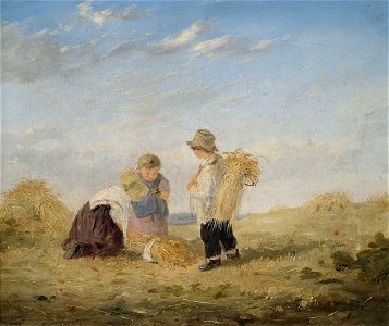 James Pyne (attr) Kinder bei der Heuernte