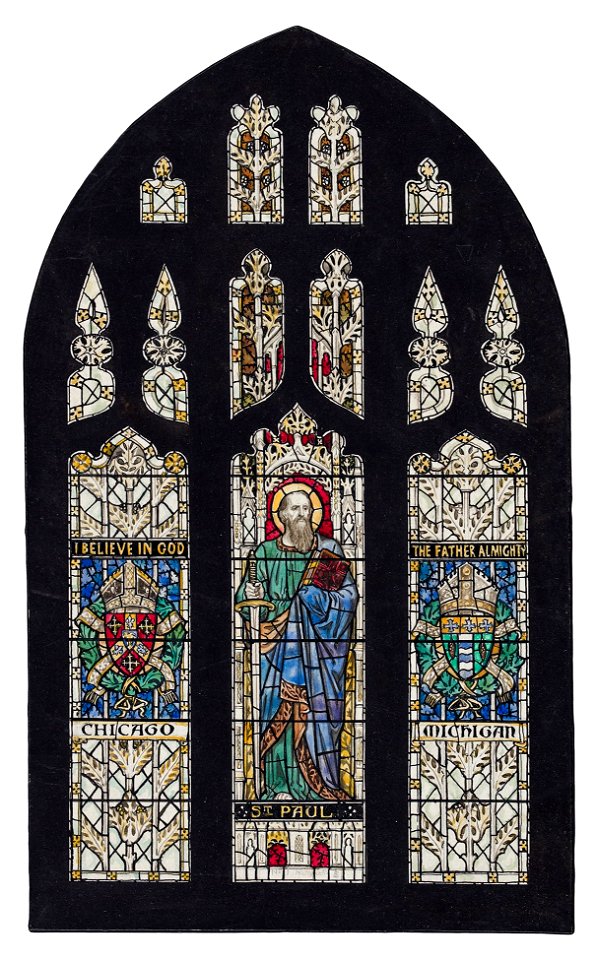 James Powell and Sons - presentation drawing for the ‘St Paul - Chicago - Michigan’ Window