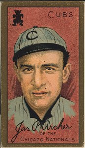 James P. Archer, Chicago Cubs, baseball card portrait LCCN2008677457