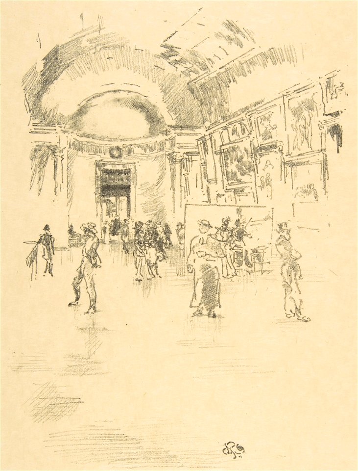James McNeill Whistler, The Long Gallery, Louvre, 1894