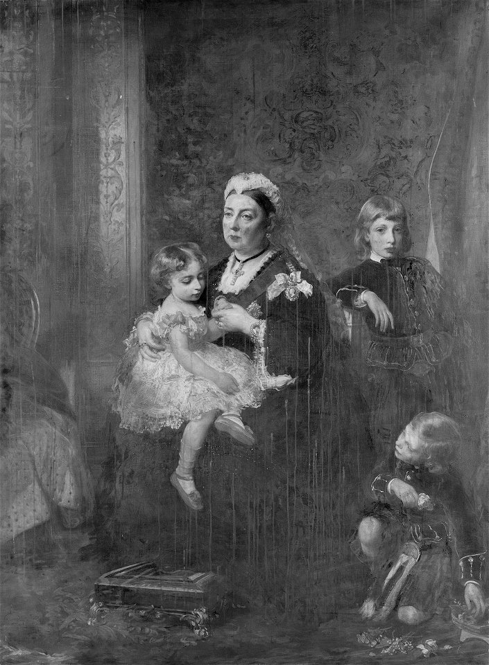 James Sant (1820-1916) - Queen Victoria with three grandchildren - RCIN 406763 - Royal Collection