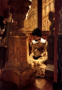 James Tissot - En el Louvre (L’Esthetique)