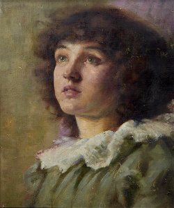 James Jebusa Shannon - Portrait of a girl