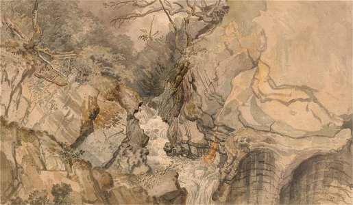 James Ward - Looking Upwards from Devil's Bridge, Cardiganshire, Wales - Google Art Project