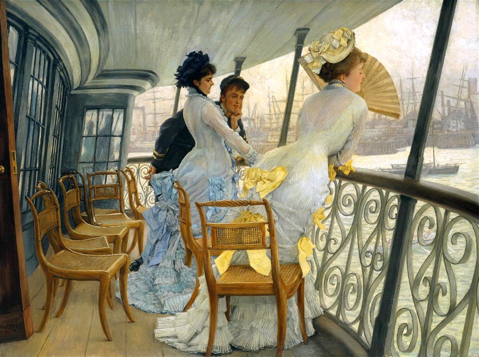 James Tissot The Gallery of HMS Calcutta Portsmouth Free