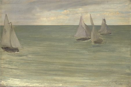 James McNeill Whistler - Trouville (Grey and Green, the Silver Sea) - 1922.448 - Art Institute of Chicago. Free illustration for personal and commercial use.