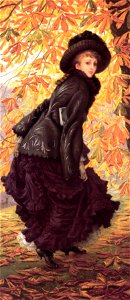 James Tissot - October. Free illustration for personal and commercial use.