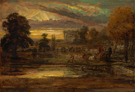 James Ward - Cattle at a Pool at Sunrise - Google Art Project