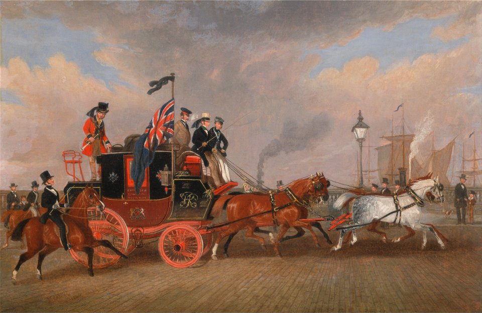 James Pollard - The Last of the Mail Coaches at Newcastle upon Tyne - Google Art Project