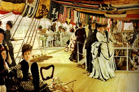 James Tissot - Ball on Shipboard. Free illustration for personal and commercial use.
