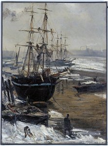 James McNeill Whistler - The Thames in Ice - Google Art ProjectFXD. Free illustration for personal and commercial use.