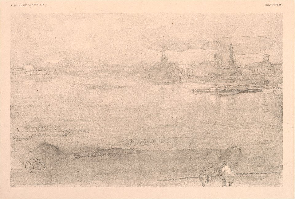 James McNeill Whistler (American, 1834-1903) - Early Morning, The Thames at Battersea - 1938.365 - Cleveland Museum of Art