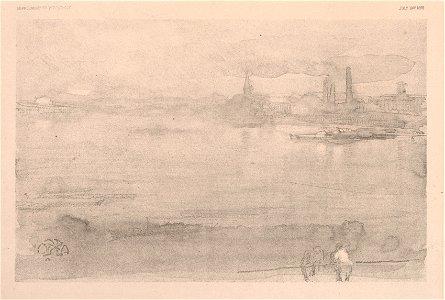 James McNeill Whistler (American, 1834-1903) - Early Morning, The Thames at Battersea - 1938.365 - Cleveland Museum of Art