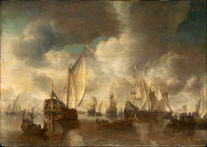 Jan Abrahamsz. Beerstraten - Yacht of the Princes of Orange and Other Ships - 17.1421 - Museum of Fine Arts