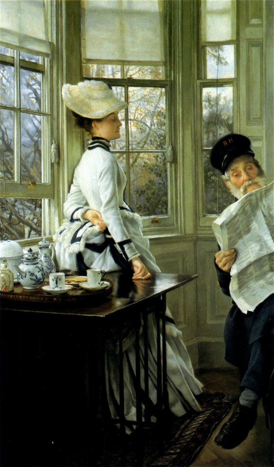 James Tissot Reading the News 1874