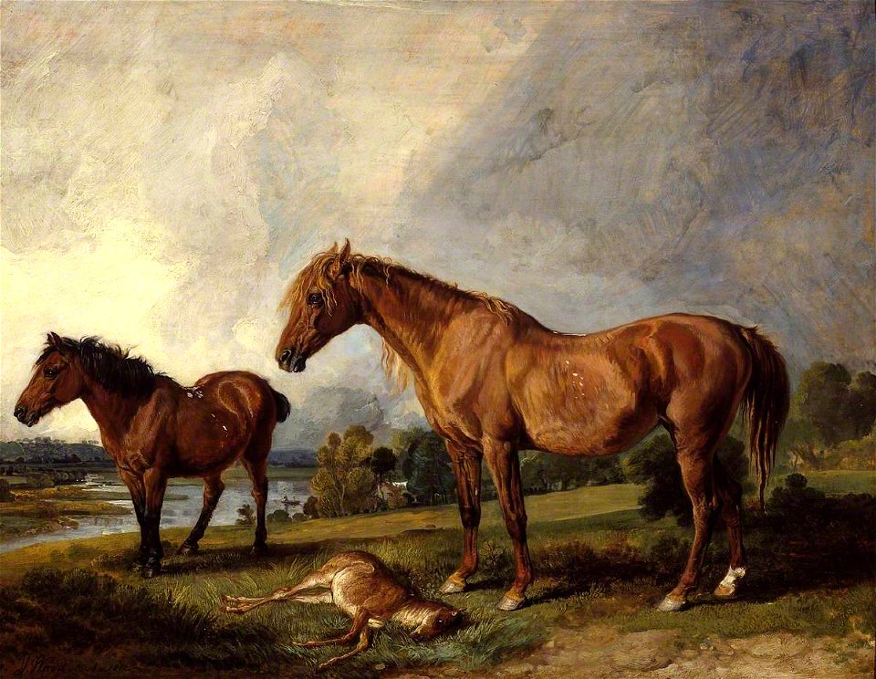 James Ward (1769-1859) - Portraits of Blackthorn, a Broodmare, with Old Jack, a Favourite Pony, the Property of E. Mundy, Esq. - T02377 - Tate