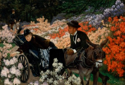 James-Jacques-Joseph Tissot, The Morning Ride. Free illustration for personal and commercial use.