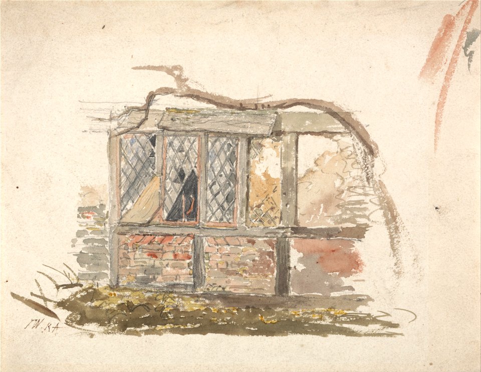 James Ward - A Cottage Wall and Window - Google Art Project