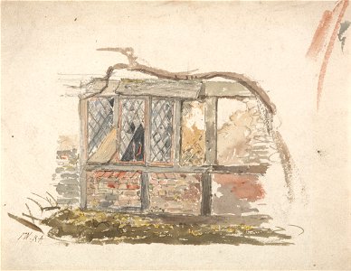 James Ward - A Cottage Wall and Window - Google Art Project