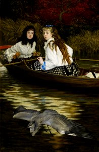 James Tissot - On the Thames, A Heron - Google Art Project. Free illustration for personal and commercial use.