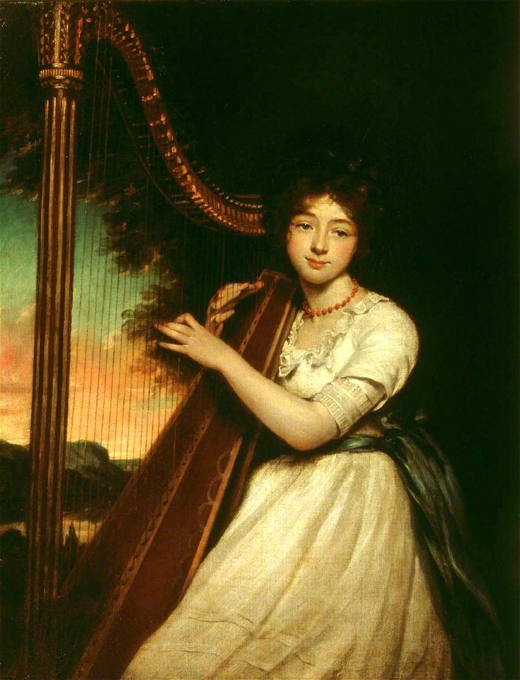 James Northcote (1746-1831) - A Young Lady Playing the Harp - N04376 - National Gallery