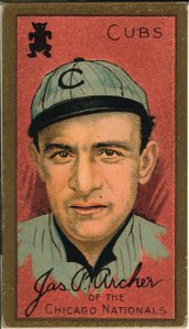 James P. Archer, Chicago Cubs, baseball card portrait LCCN2008677457