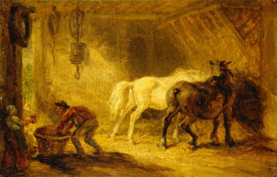 James Ward - Interior of a Stable - Google Art Project