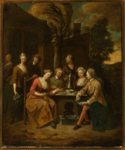 Jan Baptist Lambrechts - Company at the table - M.Ob.2518 MNW - National Museum in Warsaw