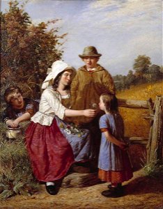 James Turpin Hart (1835-1899) - A Rustic Timepiece - T03396 - Tate