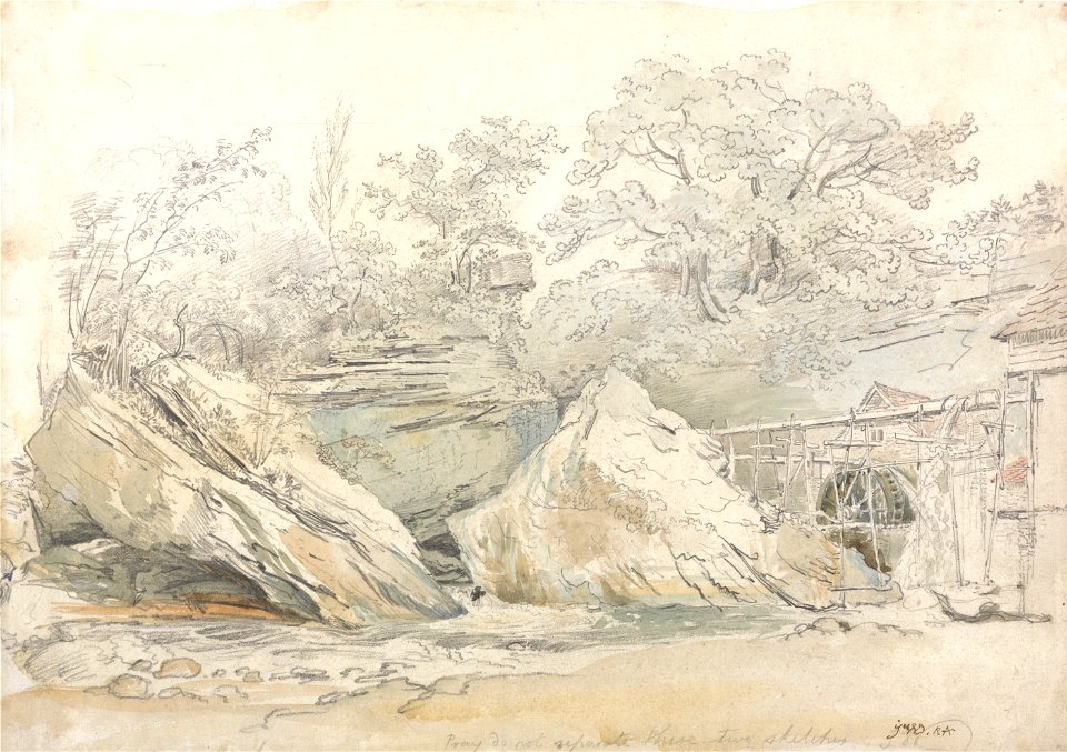 James Ward - Watermill in a Rocky Landscape - Google Art Project