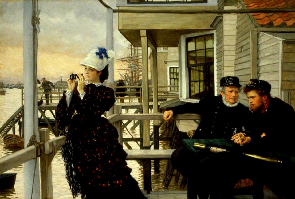 James Tissot (1836-1902) - The Captain's Daughter (The Last Evening) - 580 - Southampton City Art Gallery