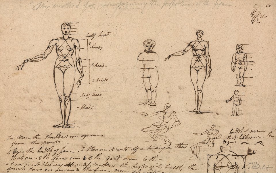 James Ward - Studies of Anatomy, Measurements and Writing - Google Art Project
