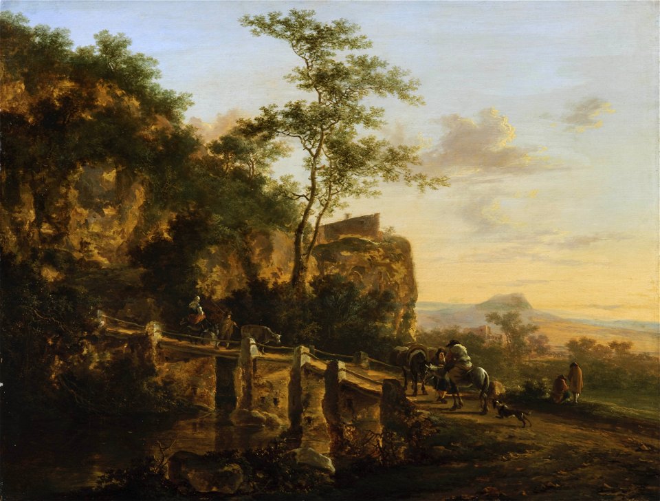 Jan Both - Mountain landscape with a bridge 58 both 6040