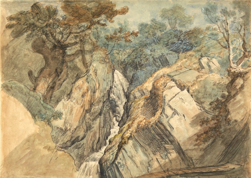 James Ward - Waterfall, North Wales - Google Art Project