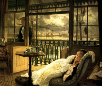 James Tissot - A Passing Storm. Free illustration for personal and commercial use.