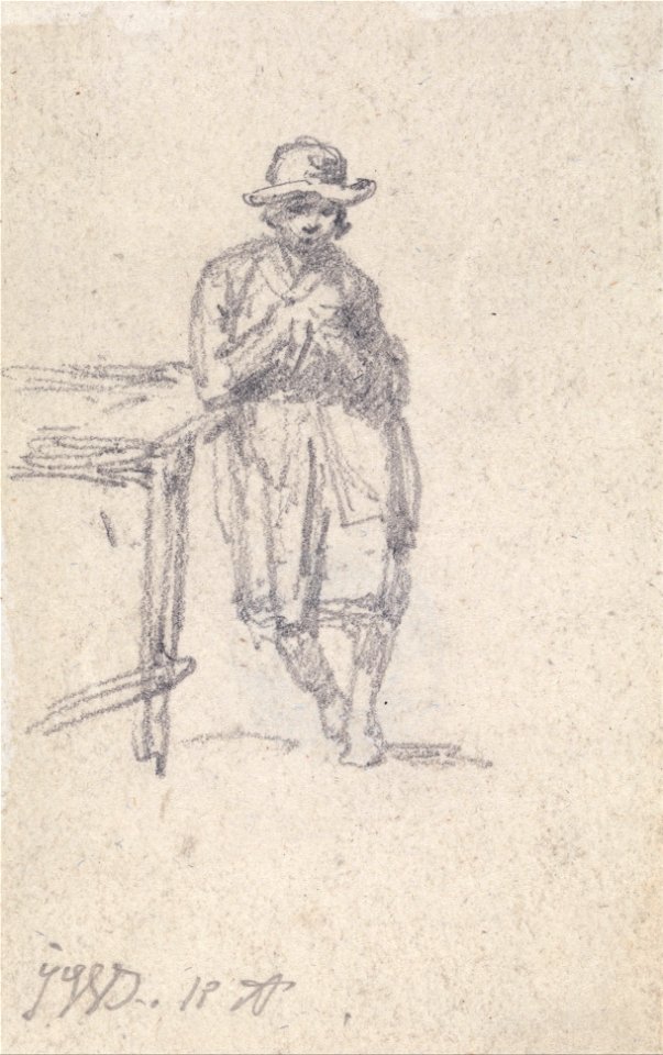 James Ward - A Boy Leaning against a Table - Google Art Project