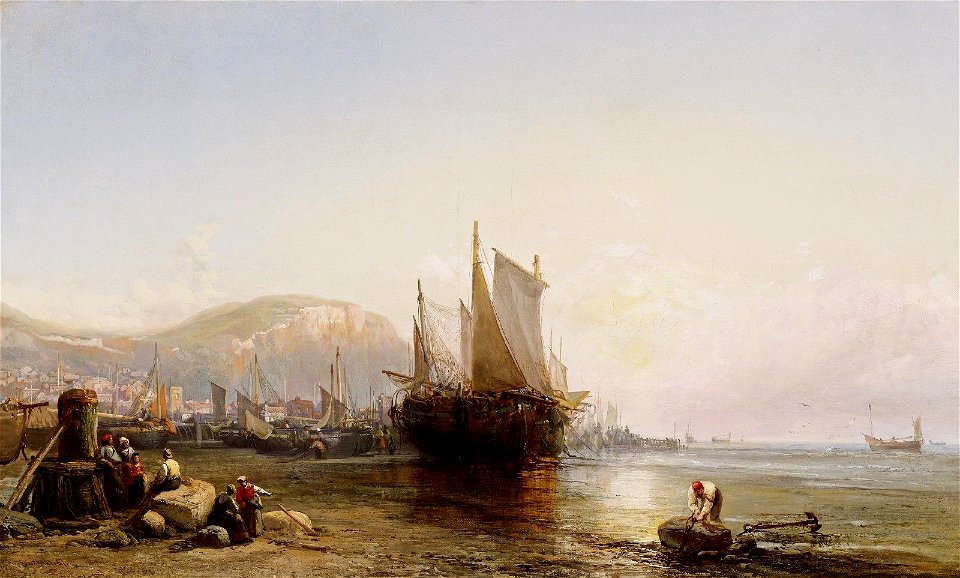 James Webb Anlandende Fischerboote im Hafen von Dover 1867