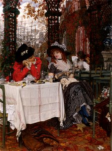 James Tissot - Un Dejeuner. Free illustration for personal and commercial use.