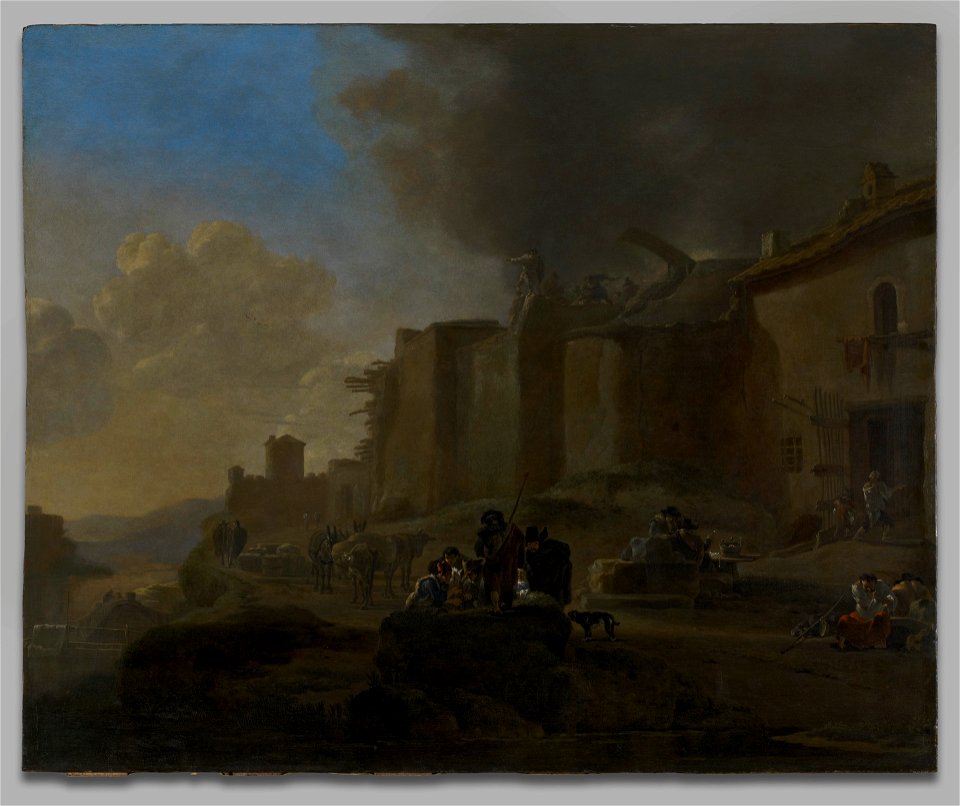 Jan Asselijn - Peasants by a River Bank - ILE1988.28.2 - Yale University Art Gallery