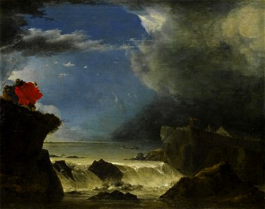 Jan Asselijn - De doorbraak van de Sint Anthonisdijk in Amsterdam
