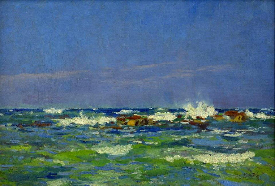 James Nairn - A hot afternoon, Kaikoura shore - 1965-31 - Auckland Art Gallery