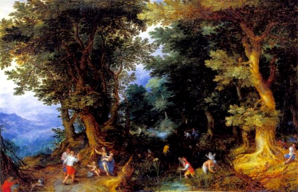 Jan Brueghel (I) - Landschap met Latona bespot door de Lycische boeren - 1113 - Städel Museum