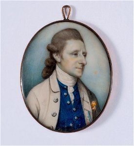 James Nixon - Porträtt av en man i cremefärgad jacka - NMB 2750 - Nationalmuseum